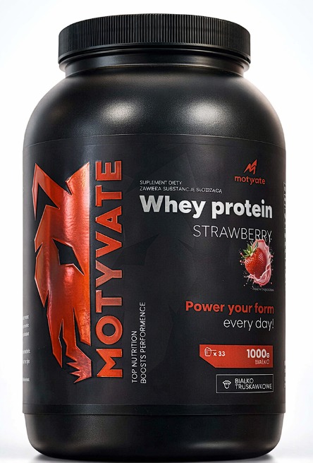 Motyvate Whey Protein packaging